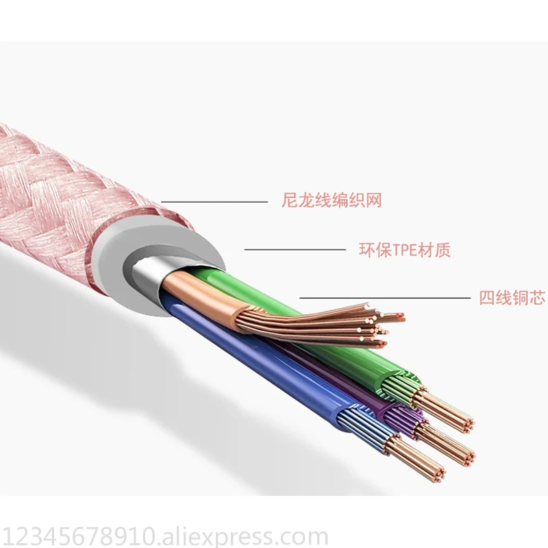 Кабель USB Type C для быстрой зарядки usb кабель c передачи данных зарядное устройство