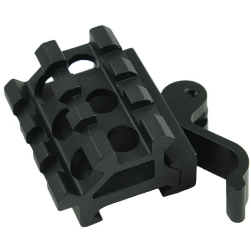 

Funpowerland Compact Angle Offset Quick Release QD Tactical Mount Double Picatinny Rail See-Throu For Weaver Bases Free Shipping