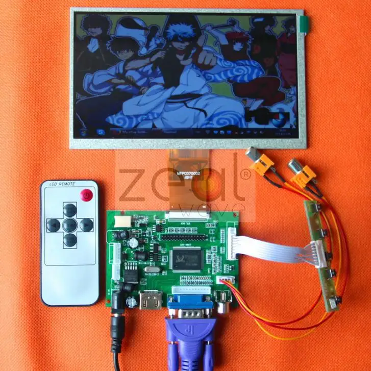 7 &quot800*480 as AT070TN90 50PIN ЖК-дисплей монитор для Raspberry Pi + плата драйвера HDMI/VGA/2AV 165*100 мм |