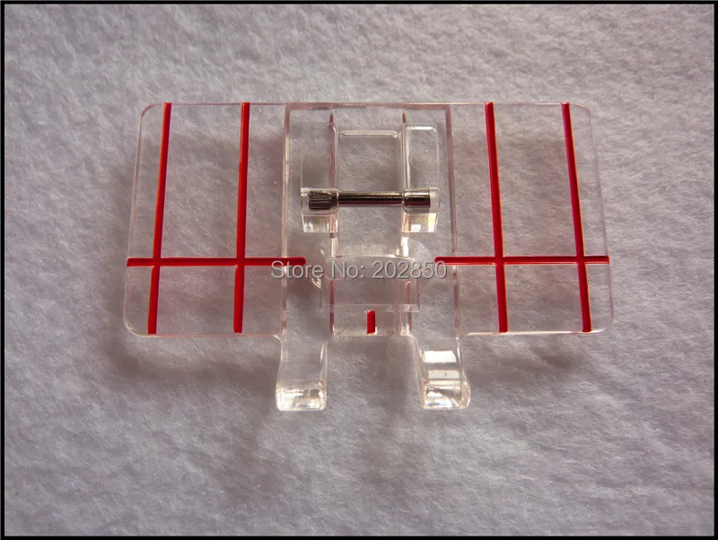 Прижимная лапка Border Guide делая параллельный ряд строчек детали для домашних
