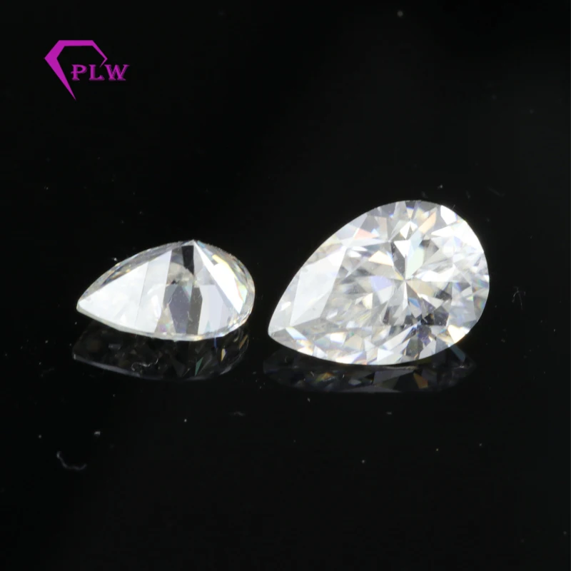 Оптовая цена D цветной синтетический Муассанит 0 85 карат 5*7 мм VVS 3ex грушевидной