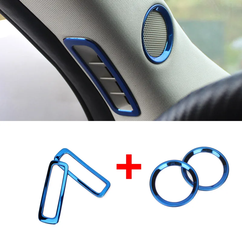 Blue 2pcs Аксессуары для vtear для Mazda мазда сх-5 CX5, автомобиль передний Оконный Кондиционер Vent на выходе внутренняя отделка Молдинги,наклейки на авто - Название цвета: Blue 2pcs