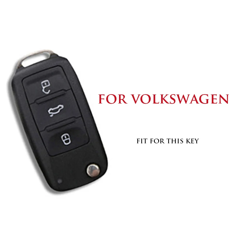 Чехол для автомобильного ключа из натуральной кожи Volkswagen VW Passat Golf Jetta Bora Polo Sagitar