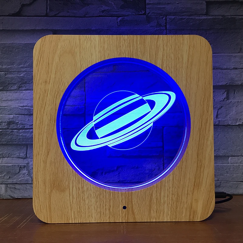 3D светодиодный ночник Saturn планеты Вселенная пластиковый сделай сам лампа на
