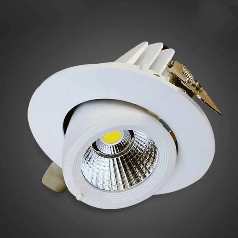 Free shipping Adjustable  10W/15W Warm white/Natural white/Cold White COB LED Gimbal Embedded led trunk lamp AC85-265V