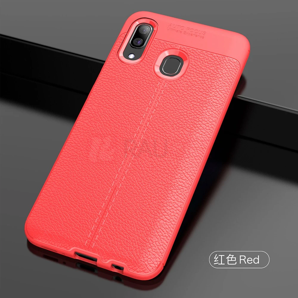 Чехол Raugee для samsung Galaxy A20 личи кожаный бампер Роскошный чехол из ТПУ и силикона чехол для samsung A40 A20 A30 A50 Funda чехол s