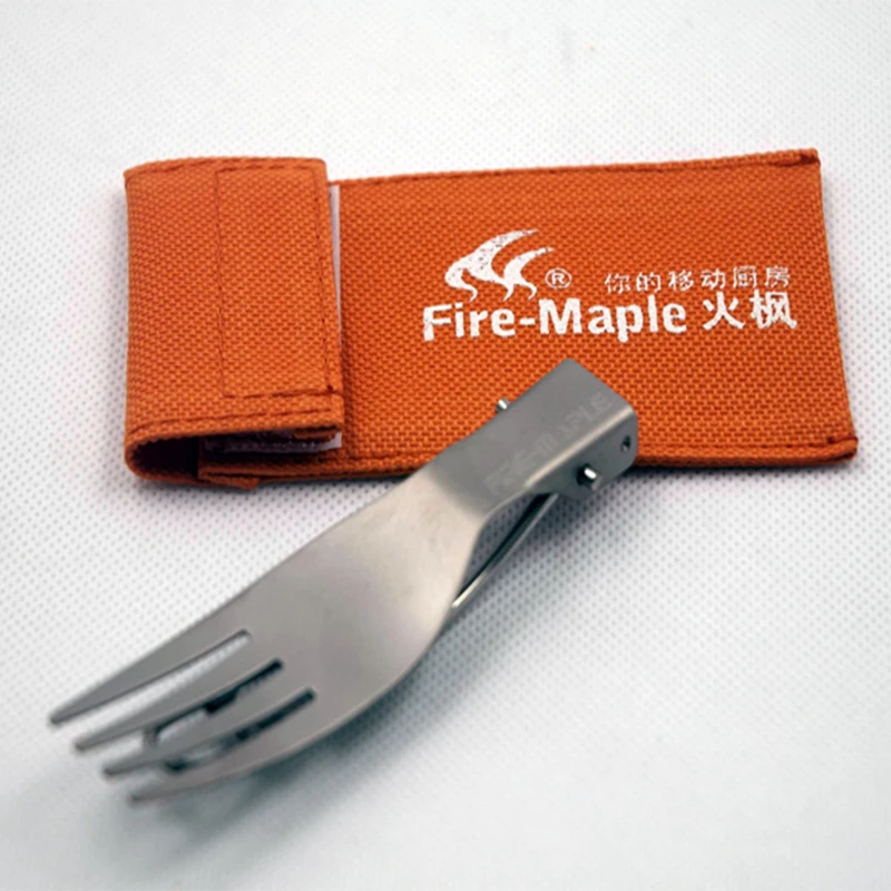 Горячая Распродажа складные столовые приборы титановая вилка портативная