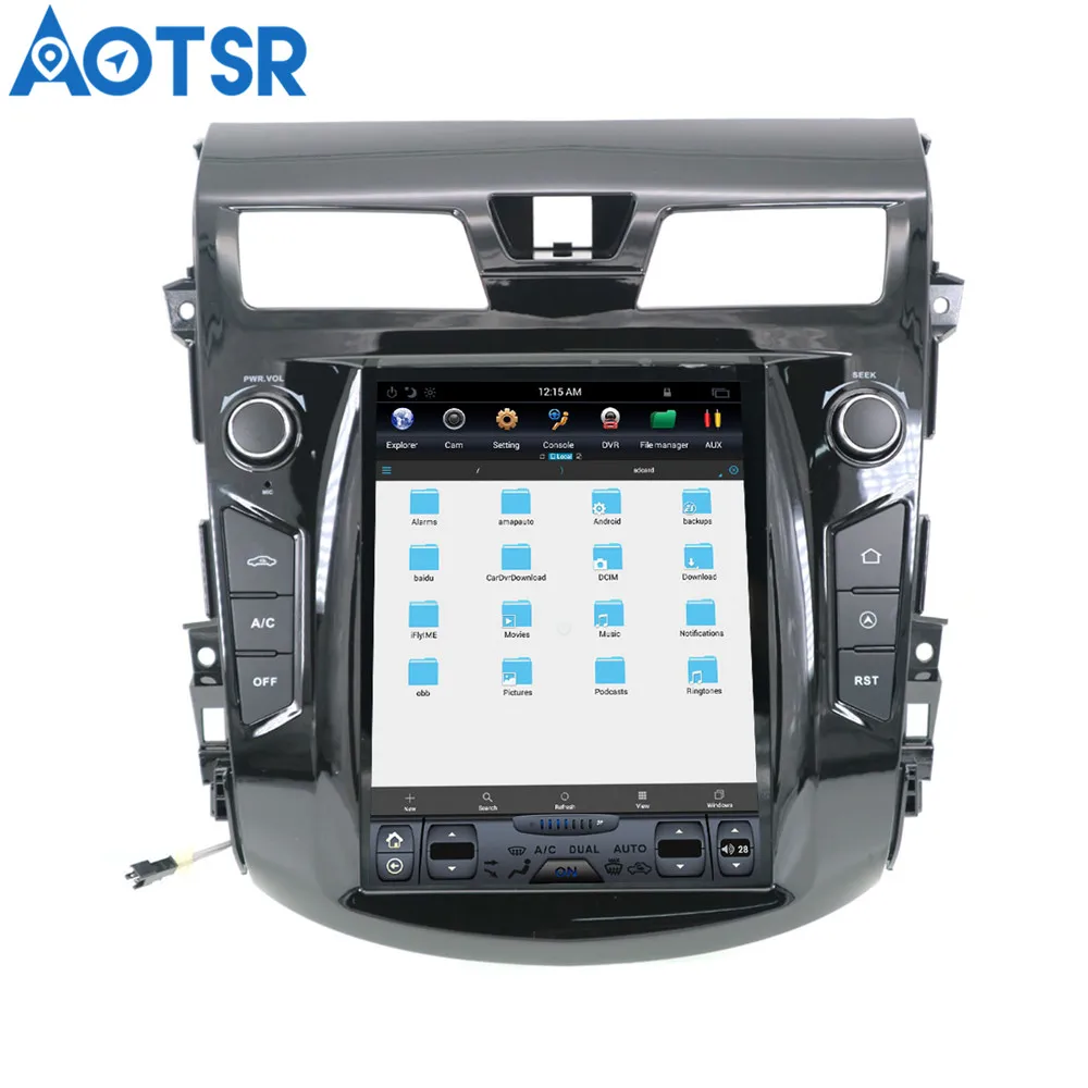 Aotsr Android 7,1 Tesla стиль автомобиля нет dvd-плеер gps навигация радио для NISSAN Teana Altima 2013- блок стерео Мультимедиа