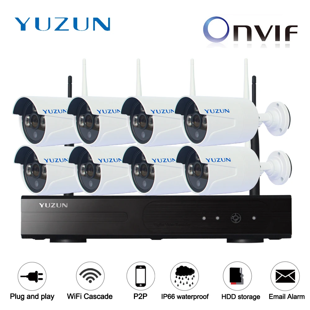 YUZUN комплекты видеонаблюдения для домашней охранной системы наблюдения на улице