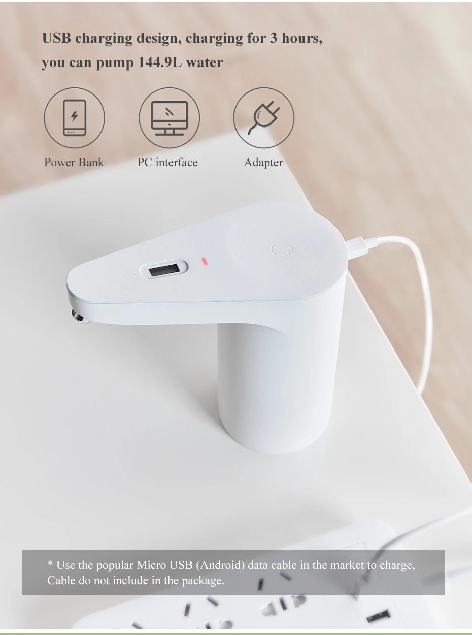 Xiaomi Mijia XiaoLang TDS автоматический мини сенсорный выключатель водяной насос беспроводной Перезаряжаемый Электрический диспенсер водяной насос для кухни