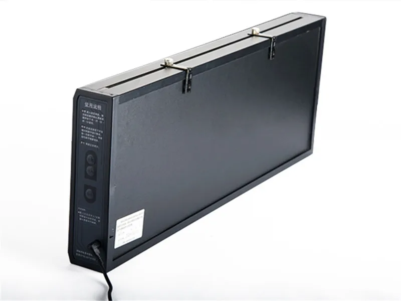 HT4819SM-7 синяя буква алюминиевые большие цифровые светодиодные настенные часы с