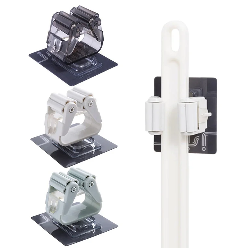 Настенный держатель для швабры органайзер вешалка метлы полка хранения