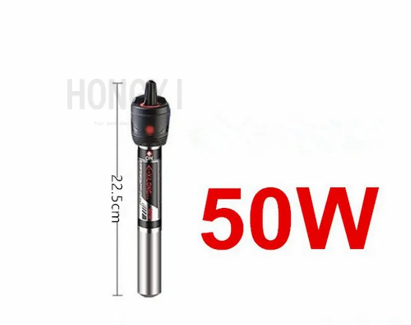 HONGYI/1 шт. 50/100/200/300/500 Вт нагреватель для воды из нержавеющей стали мини Регулируемый нагревательный стержень аквариума контроля температуры - Цвет: 50W