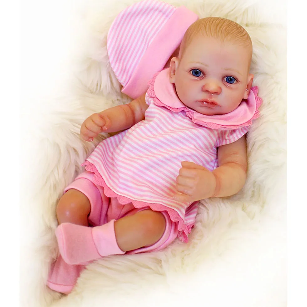 OtardDolls bebe кукла-реборн 25 см, полностью виниловая кукла-Реборн, реалистичные куклы для детей, ручная роспись, волосы, подарок на день рождения