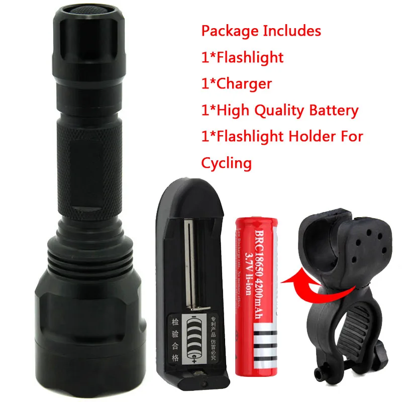 Мощный светодиодный фонарик XML T6 XM-L2 водонепроницаемый | Лампы и освещение