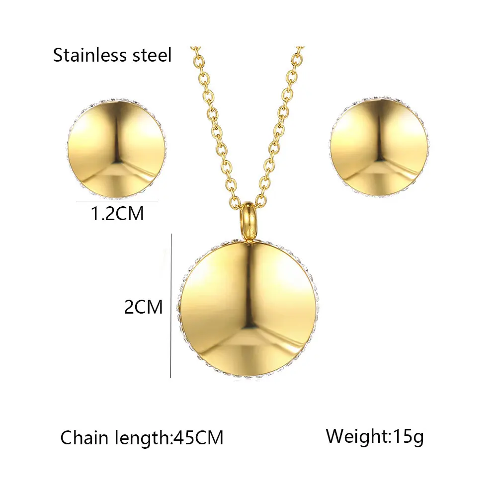 Jewelry Sets Charm Stainless Steel Woman Vogue 2019 Fine Accessories Bohemian Necklace earrings set Mass effect|Ювелирные наборы| |