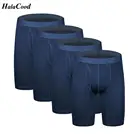 4 шт.партия, модные шорты-боксеры, мужское нижнее белье больших размеров, мужские длинные мужские боксеры, мужские хлопковые трусы-боксеры, Cuecal трусы, мужские трусы