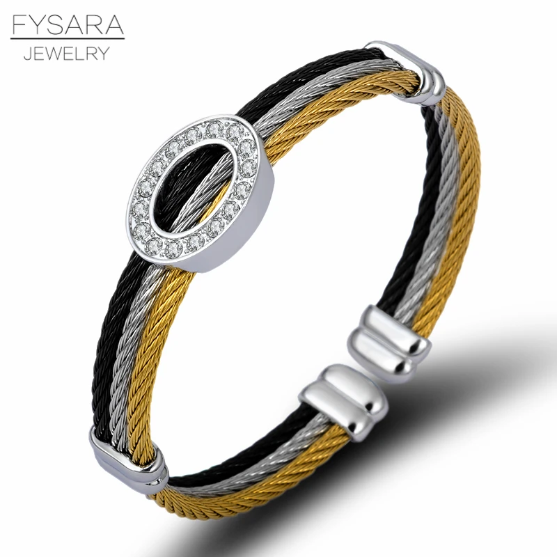 FYSARA проволока из нержавеющей стали ювелирные изделия полый круг кубический