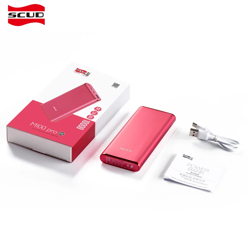 Скад 10000 mAh Мощность банк Двусторонняя Quick Charge Тип-C Порты Портативный внешний