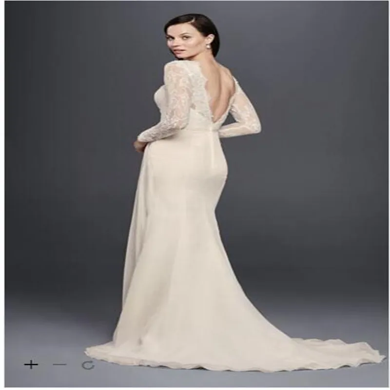 2017 Шифон Платье с Боковыми разрезами Свадебное иллюзия погружаясь Низким