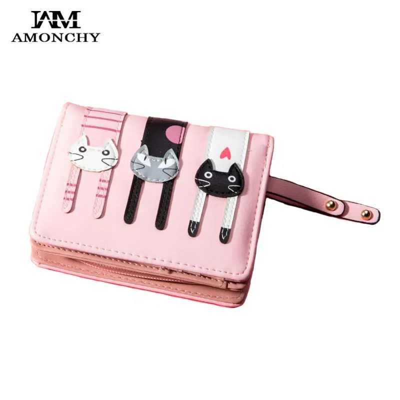 2018 Новая мода Монета Кошельки Дамские туфли из PU искусственной кожи короткие