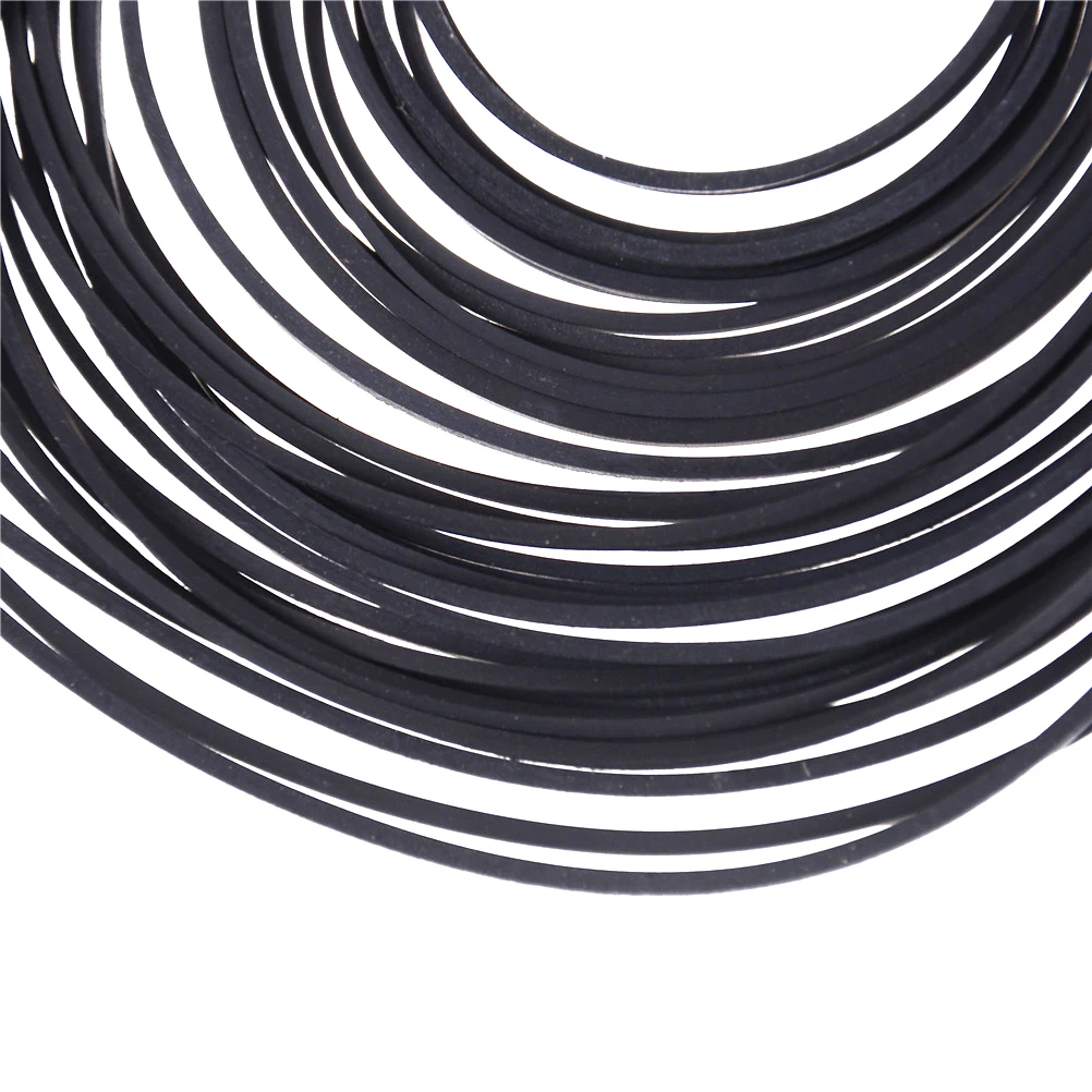 1 упак./лот черный крыльчатки нобольшого резинового тонкий ременный шкив ремень