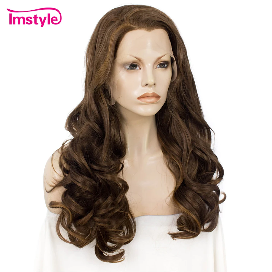 Парик Imstyle на сетке спереди светильник светло каштановый коричневый