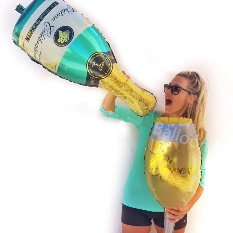 2 шт./лот большая чашка для шампанского воздушные шары в виде пивных бутылок