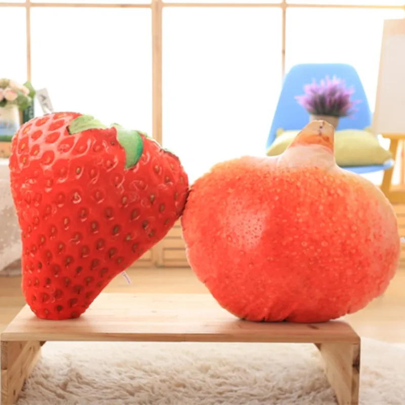 

Candice guo plush toy vegetable fruit sofa pillow cushion Strawberry Durian lemon Broccoli Chinese cabbage kid birthday gift 1pc