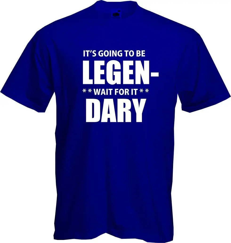 LEGEN * wait for it DARY How I Met Your Mother HIMYM Barney Stinson футболка новые футболки Забавные топы