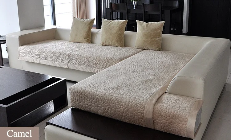 1PCS sofa towel 01 Чехол для дивана полотенца чехлы на диваны набор вельветовый чехол для подушки Чехлы серый/бежевый/кофейный ткань для дивана в полоску l-образное использование - Цвет: 1PCS sofa towel 01