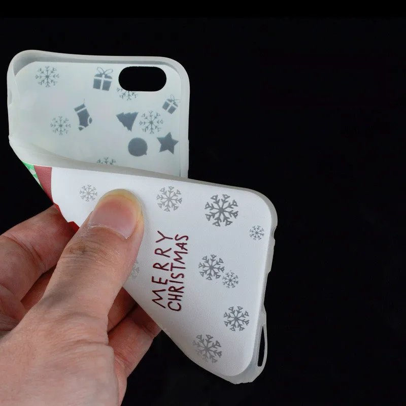 Чехол ZUCZUG Merry Christmas Luminous для iPhone 7 Plus 6 6s мягкий силиконовый тонкий светящийся в