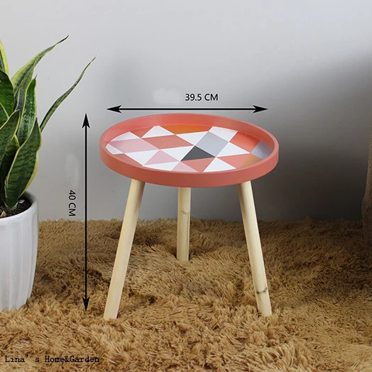 Сбить круглый 3 ноги Европа современный маленький деревянный столик | Мебель
