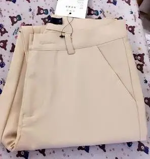 Khaki Новинка года; женские повседневные офисные брюки-карандаш; милые узкие брюки 21 Цвета для девочек; модные яркие джинсы; брюки-карандаш - Цвет: Khaki