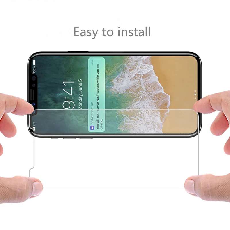 5 шт./10 шт./50 шт./лот 2.5D 9H закаленное стекло для iPhone X защита экрана телефона