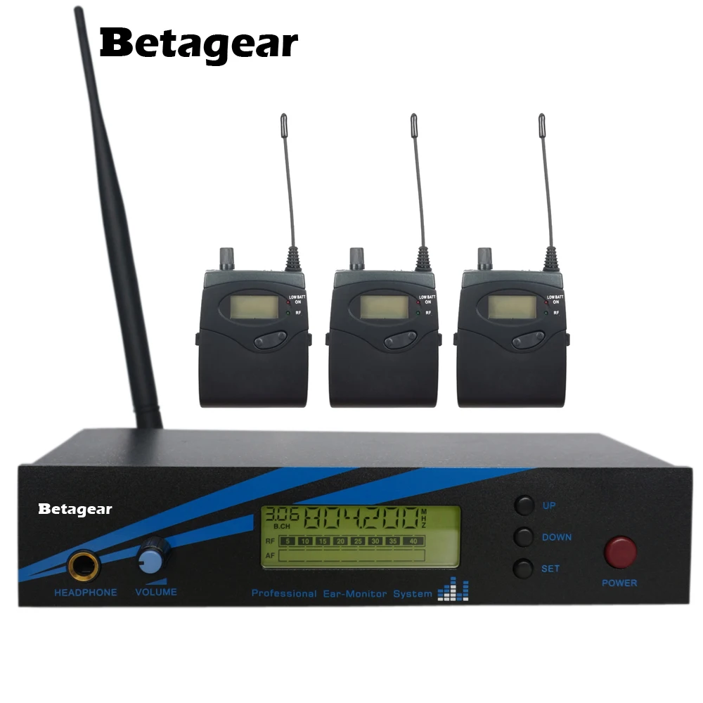 

Betagear stage wireless in-ear monitor system 1 Transmitter 3 Receiver musical instruments pro audio dj equipments studio sound