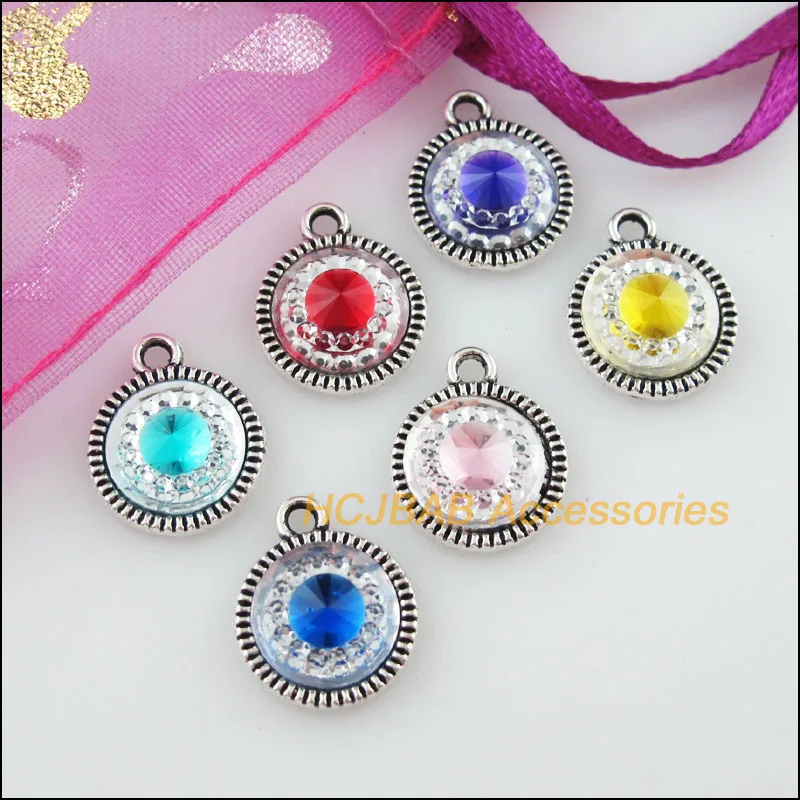 18 новый круглой формы в форме цветка полимерные Смешанные Подвески тибетский