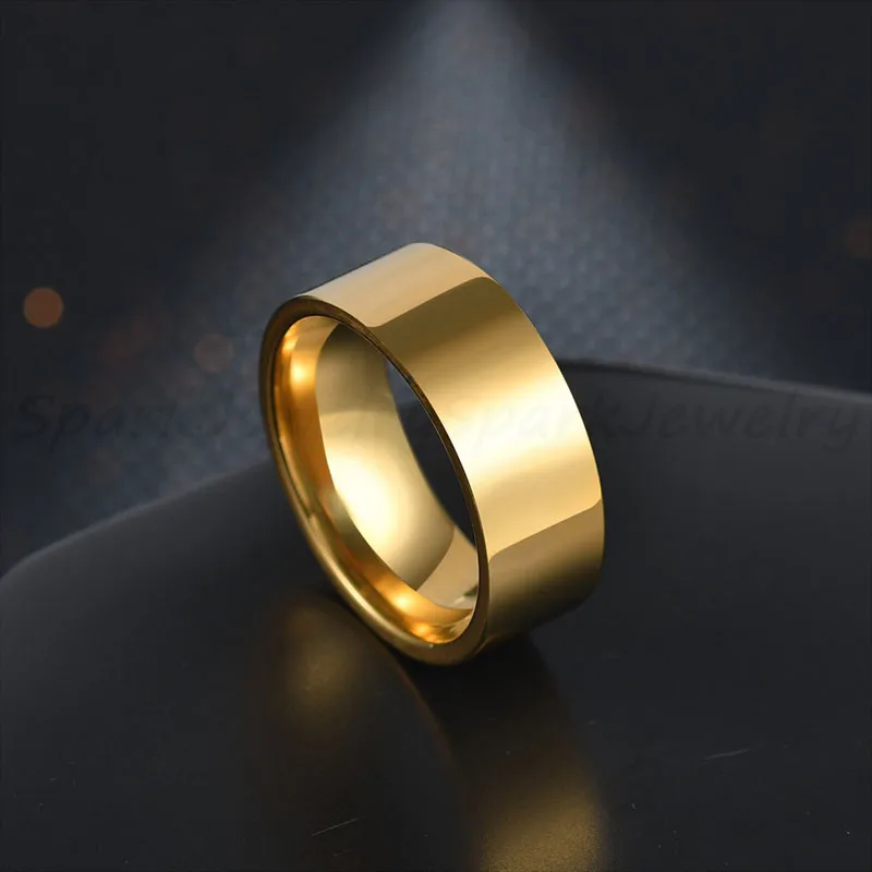 Обручальные кольца Spark из нержавеющей стали обручальные 8 мм черного цвета для