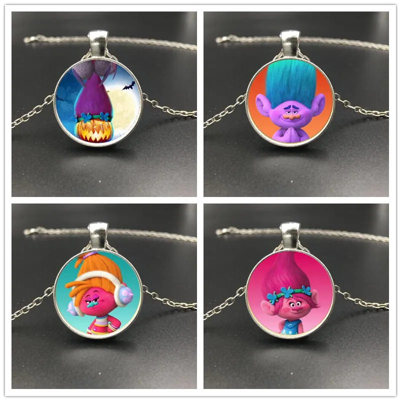 Wholesale 12pcs/Lot New Arrive Cute Fairy Trolls Cartoon Jewelry Necklace Best Christmas Gift For Child Factory Sale Directly | Украшения и