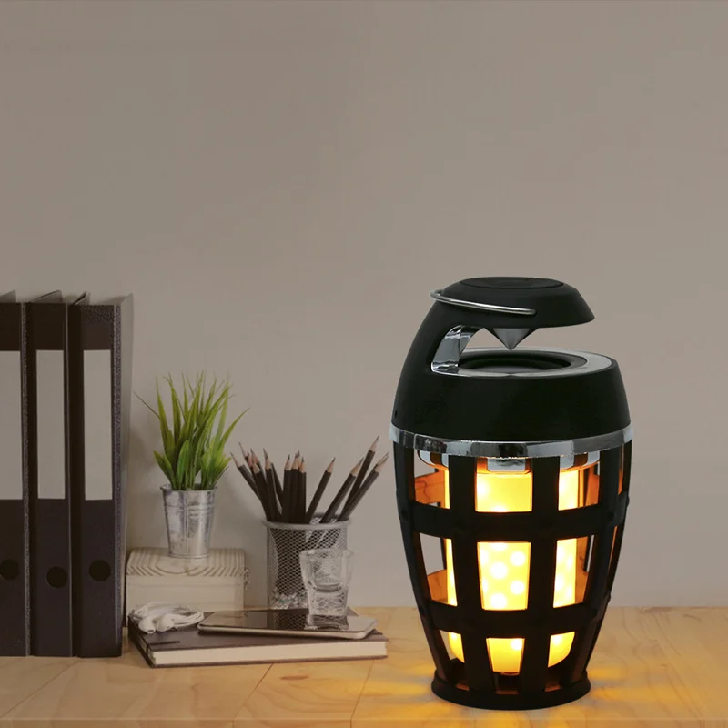 LED Flame Lamp Bluetooth Speaker Touch Soft Light Portable Atmosphere Stereo Sound Waterproof Dancing Party Smart | Освещение