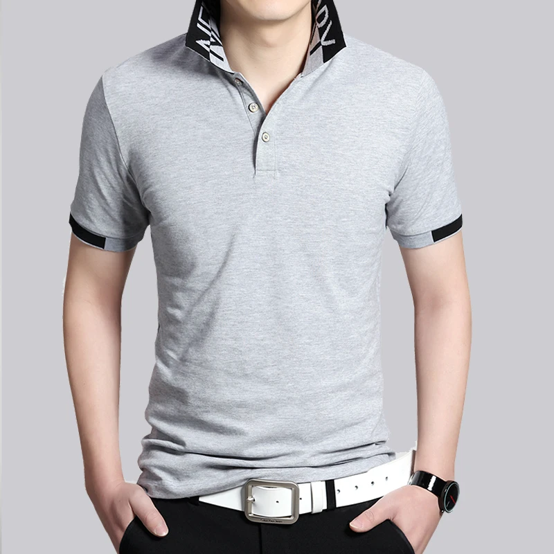men polo shirt summer casual striped cotton T size M-5XL | Мужская одежда