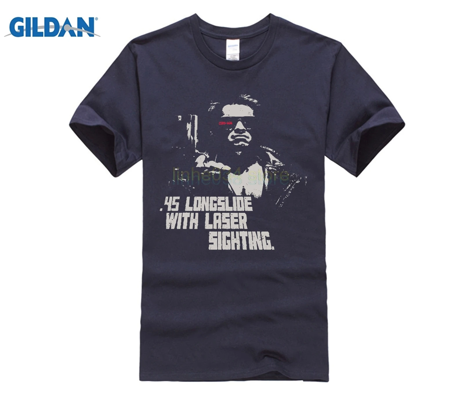 Летняя Футболка GILDAN Мужская футболка 45 Longslide Terminator T-Shirt | одежда