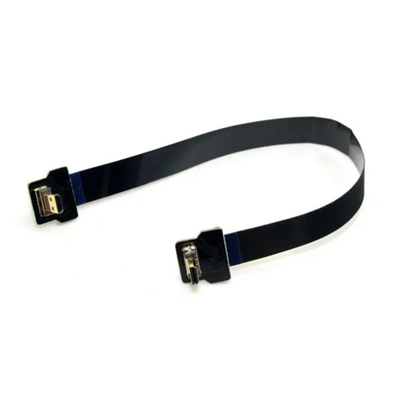 Плоский кабель 90 градусов вниз под углом FPV Micro HDMI совместимый штекер к FPC для