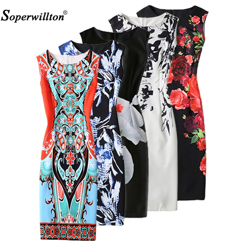 Новинка, летнее женское платье, Vestido, сексуальные платья для работы, Moda Roupas Feminina, с принтом, вечерние платья с О-образным вырезом