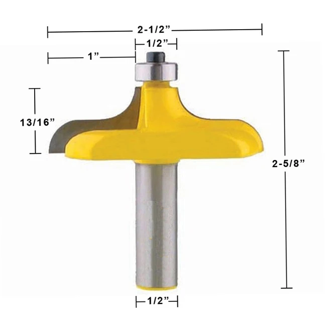 Набор фрез для резьбы по дереву с 2 насадками-волнистые/флейты-хвостовик 1/2 дюйма |