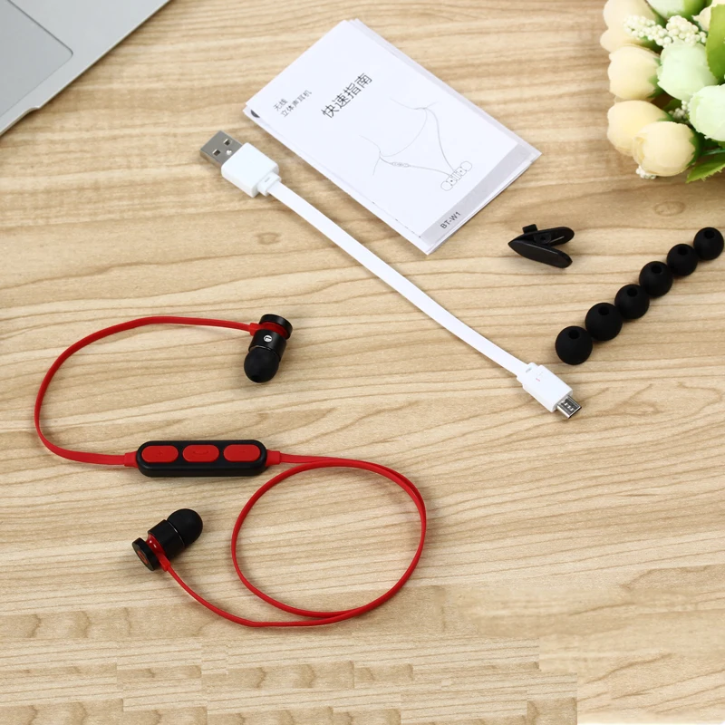 New Sport Running Bluetooth Headphone Magnetic suction Wireless Earphone headset stereo Earbuds earpiece With Mic for all phone |