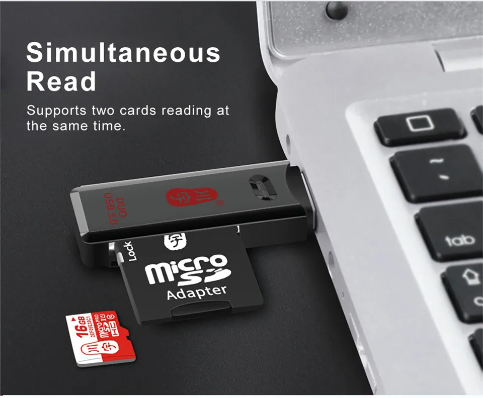 Kawau C396 DUO USB 3,0 SD TF кардридер поддержка одновременного чтения SD/TF слот для карт USB 3,0 SD TF Micro SD кардридер