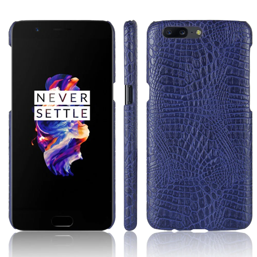 Жесткий чехол из крокодиловой кожи для Oneplus 5 чехлы жесткий с подставкой