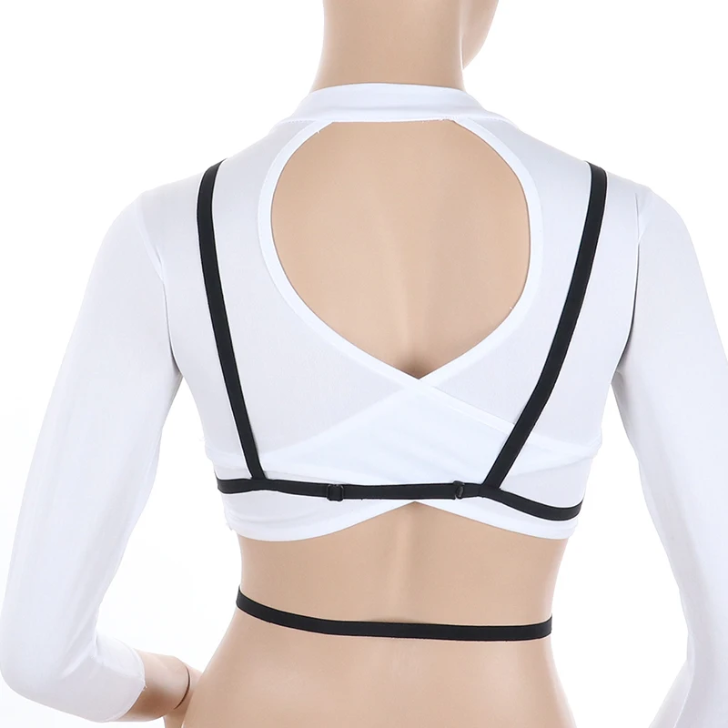 Рейв одежда пентаграмма Связывание тело жгут нижнее белье в готическом стиле