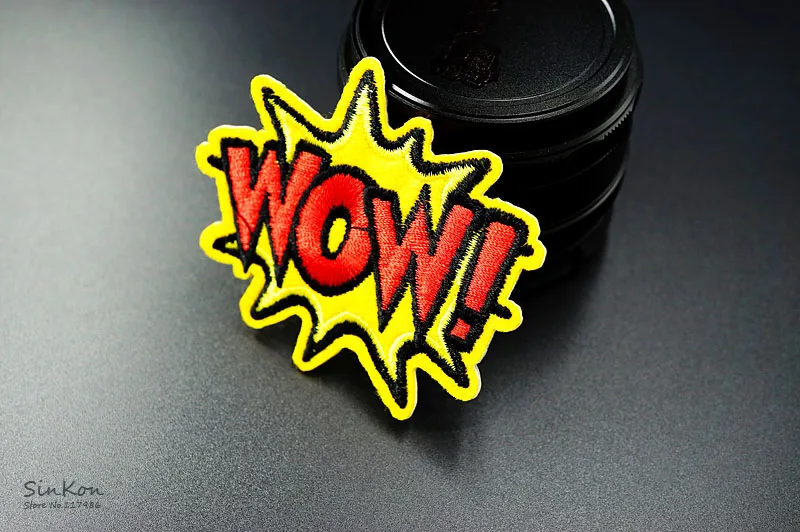 1 шт. WOW(Размер: 6,9X7,3 см) DIY тканевые значки вышитая аппликация швейная одежда наклейки одежда аксессуары